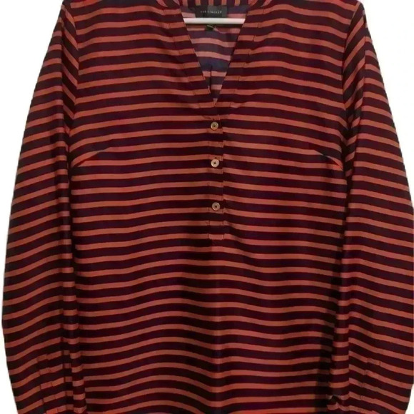 The Limited Women’s Blouse Red/Navy Stripes Sz. M - Picture 2 of 6